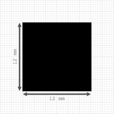 Luikenpakking | EPDM | 12 x 12 mm